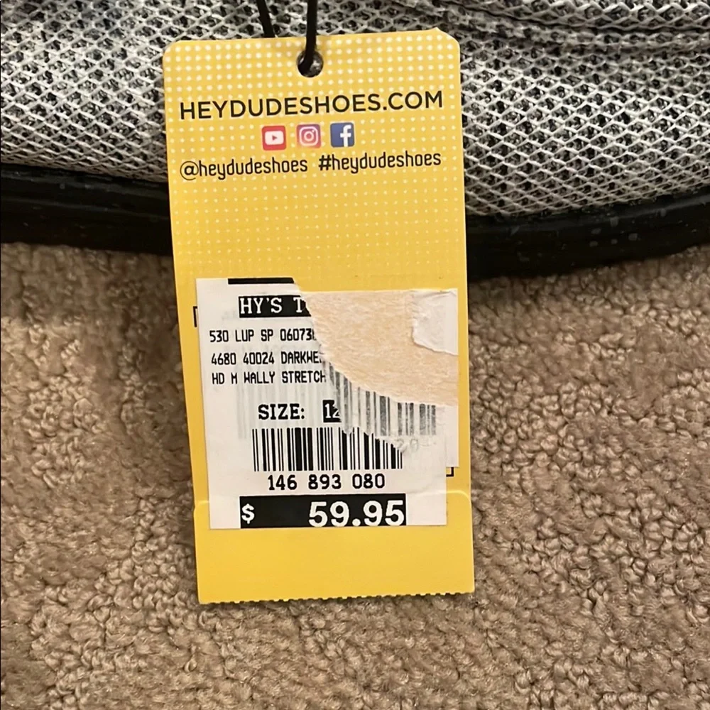 NWT Hey Dude Men’s Gray Loafers - Picture 3 of 7